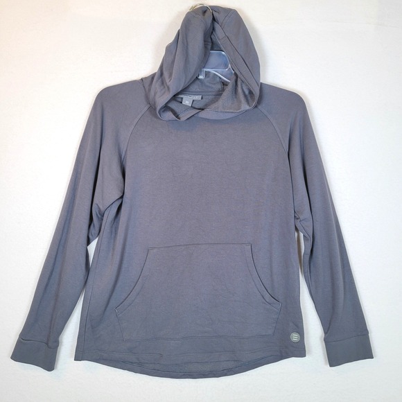 Free Fly Tops - Free Fly Womens Bamboo Fleece Pullover Hoodie Sweater Size XS Gray Athleisure